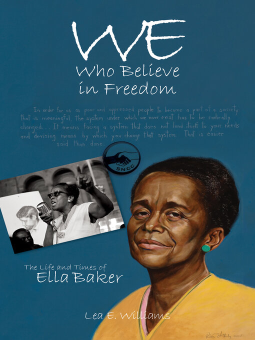Title details for We Who Believe in Freedom by Lea E. Williams - Available